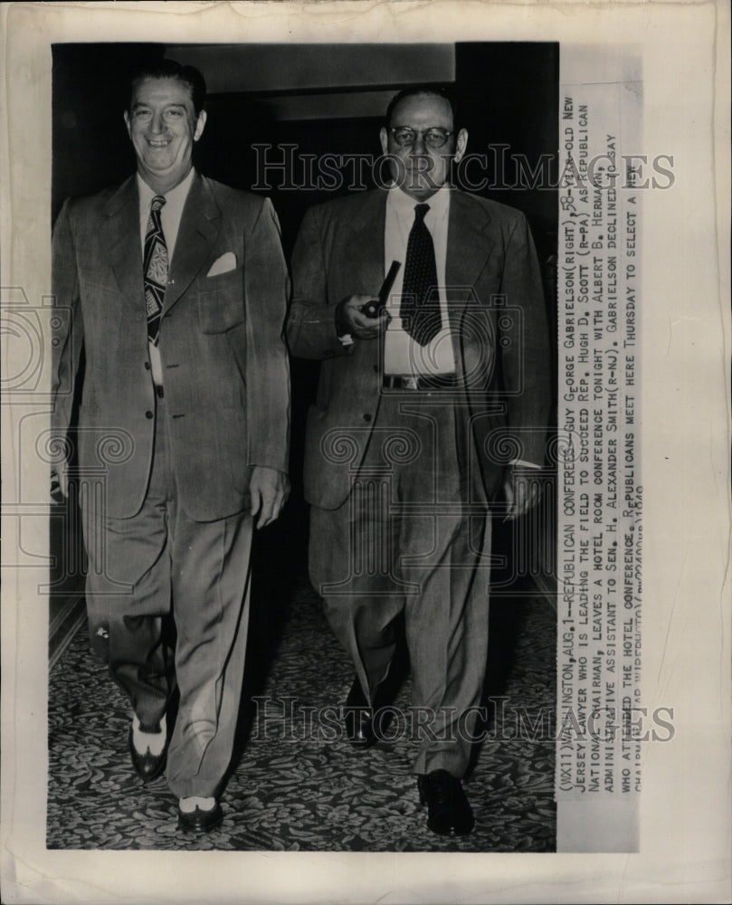 1949 Press Photo Guy George Gabrielson Senate Nominee - RRW09069 - Historic Images