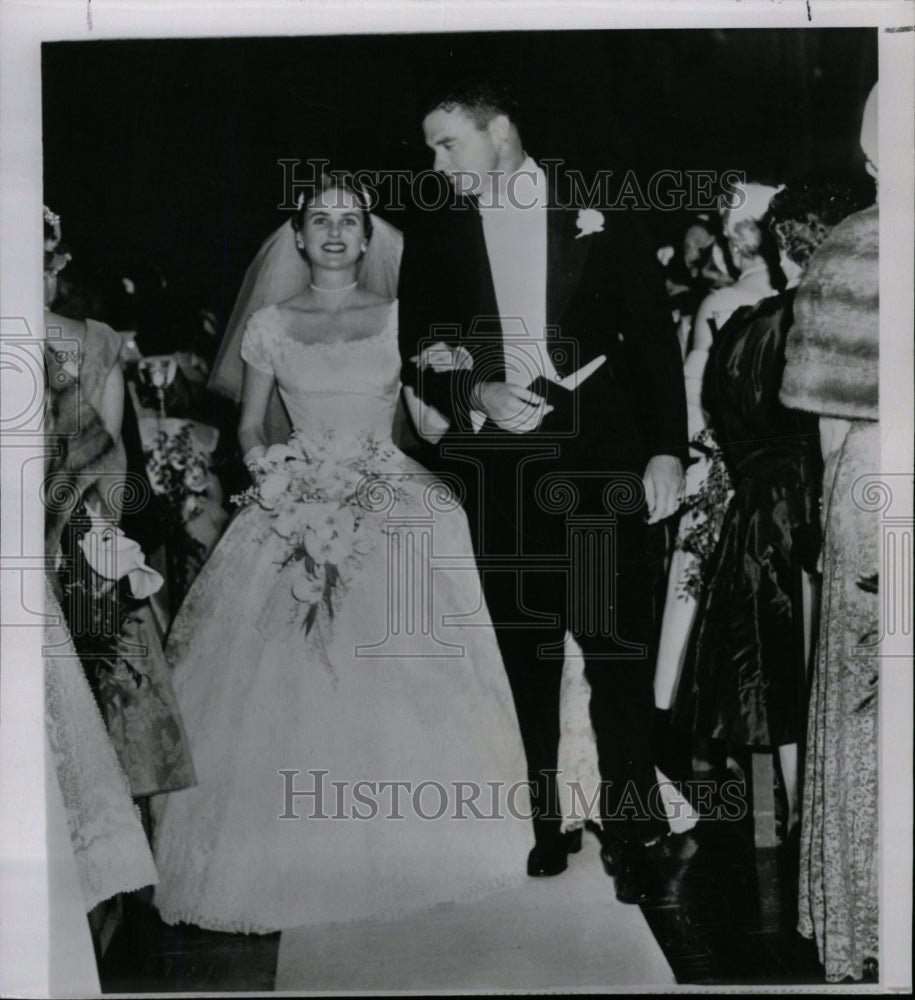 1956 Press Photo Ruth Chandler Roosevelt Wedding Day - Historic Images