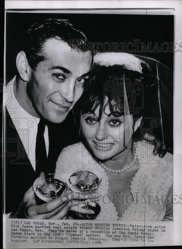 1964 Press Photo Actor Rick Jason marries broker - RRW09329 - Historic Images