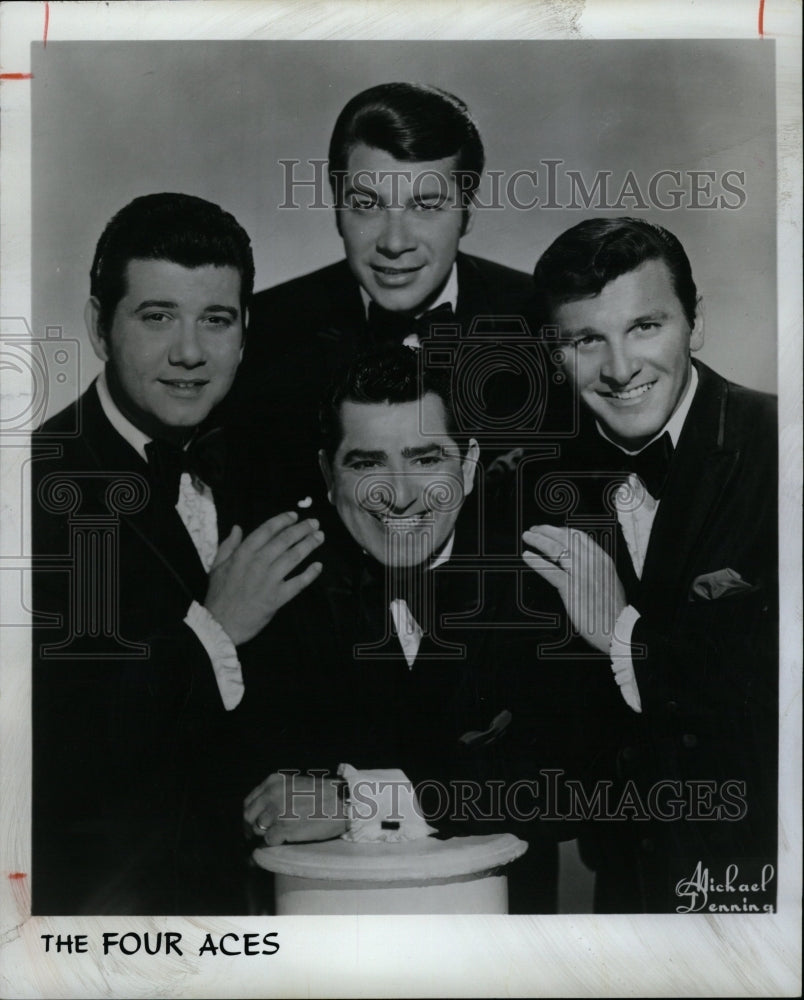 1975 Press Photo Singing Group The Four Aces Tuxedos - RRW09357 - Historic Images