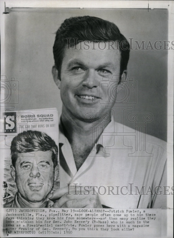 1960 Press Photo JFK Kennedy Lookalike Patrick Fowler - RRW09367 - Historic Images