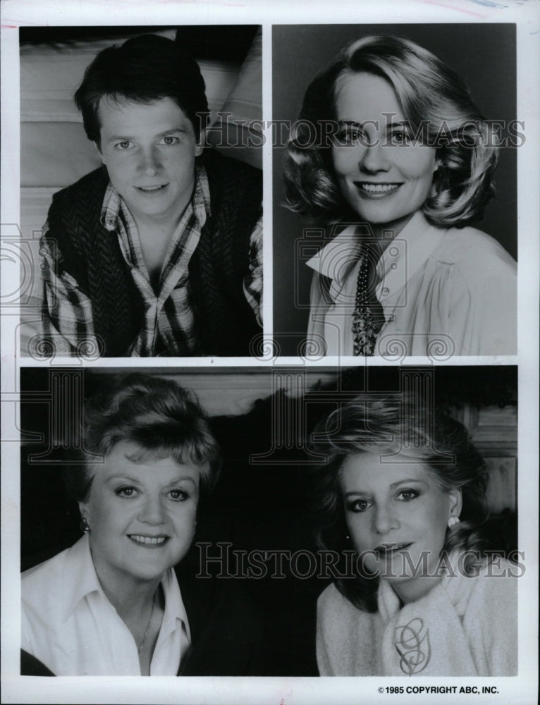 1986 Press Photo Michael J Fox Barbara Walters Lansbury - RRW09385 - Historic Images