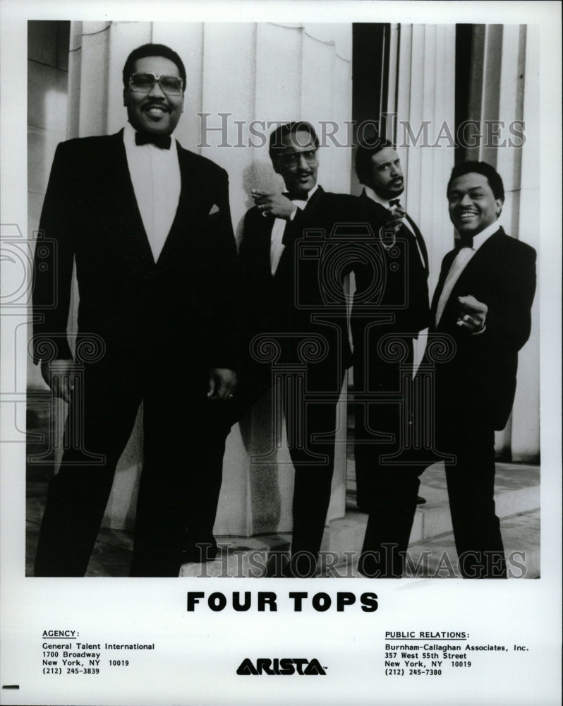 1990 Press Photo Four Tops R&amp;B Pop Soul Music Group - RRW09453 - Historic Images