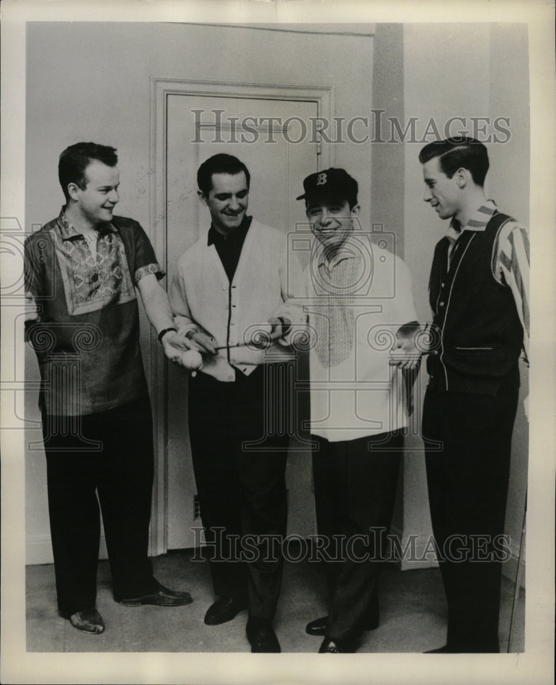 1956 Press Photo Bernie Sport Red Shirt Bob Collar Cuff - RRW09465 - Historic Images