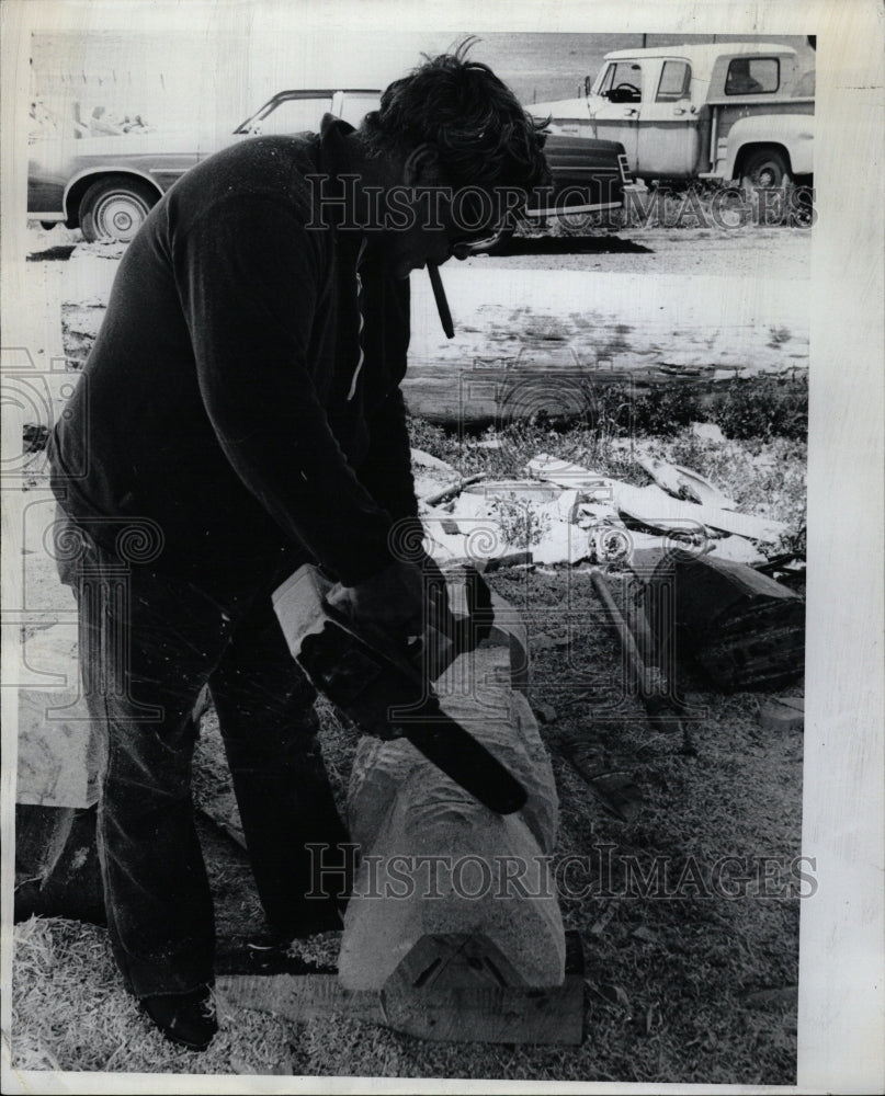 1976 Press Photo Old Time Art Ralph Gallaggher Art Form - RRW09667 - Historic Images