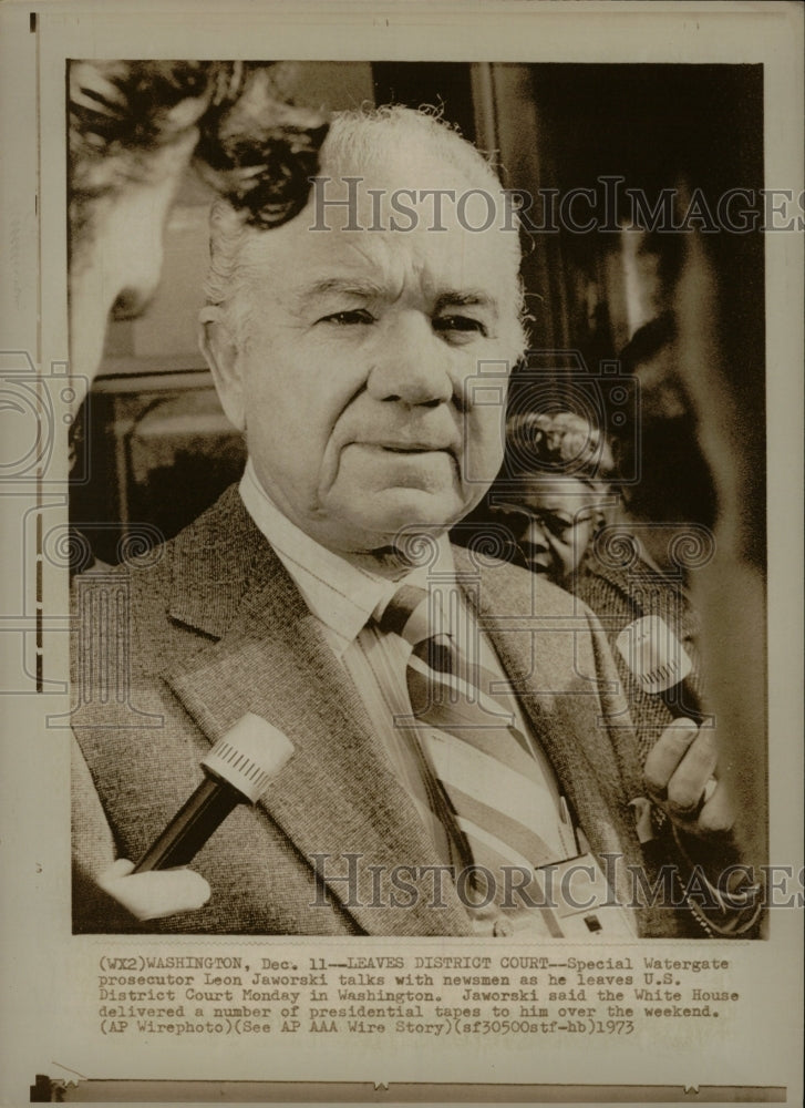 1973 Press Photo Watergate prosecutor Leon Jaworski - RRW09747 - Historic Images