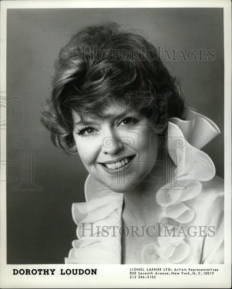 1980 Press Photo Dorothy Loudon Actress West Side Waltz - RRW10153 - Historic Images