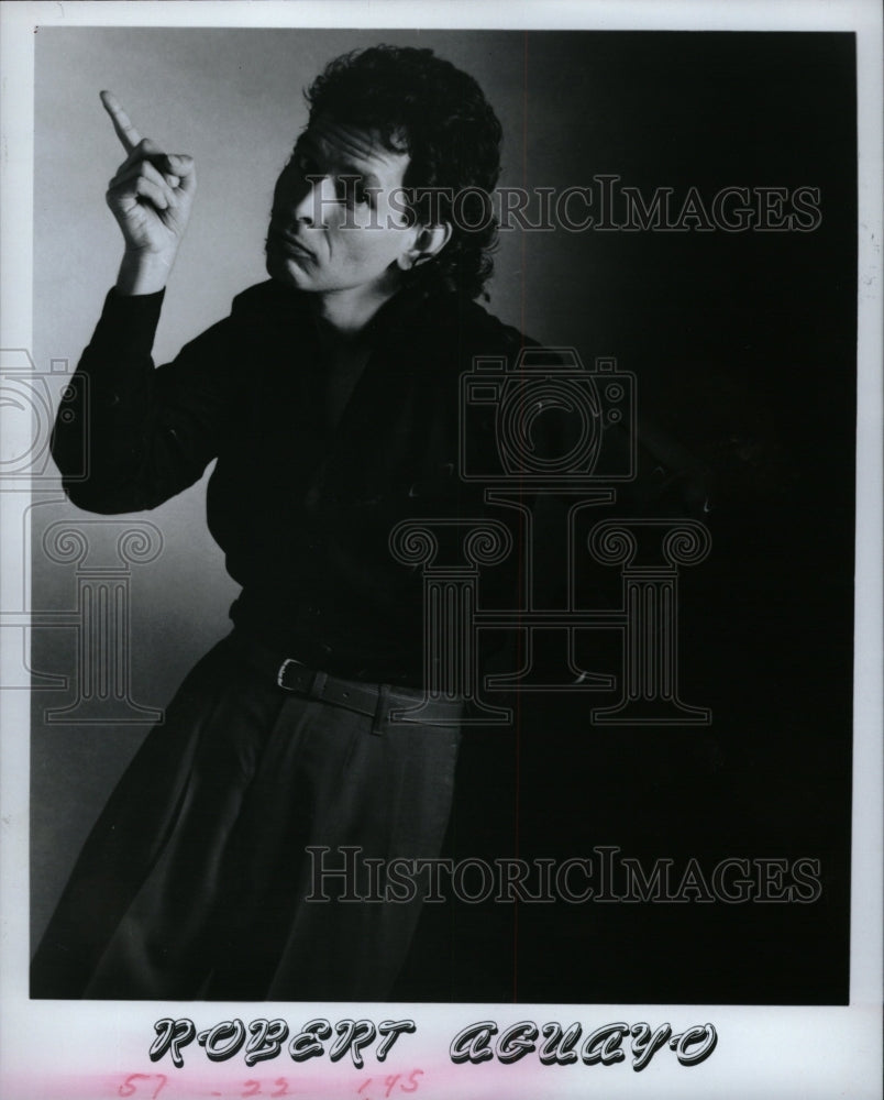 1985 Press Photo Robert Aguayo Comedian Musician Actor - RRW10341 - Historic Images