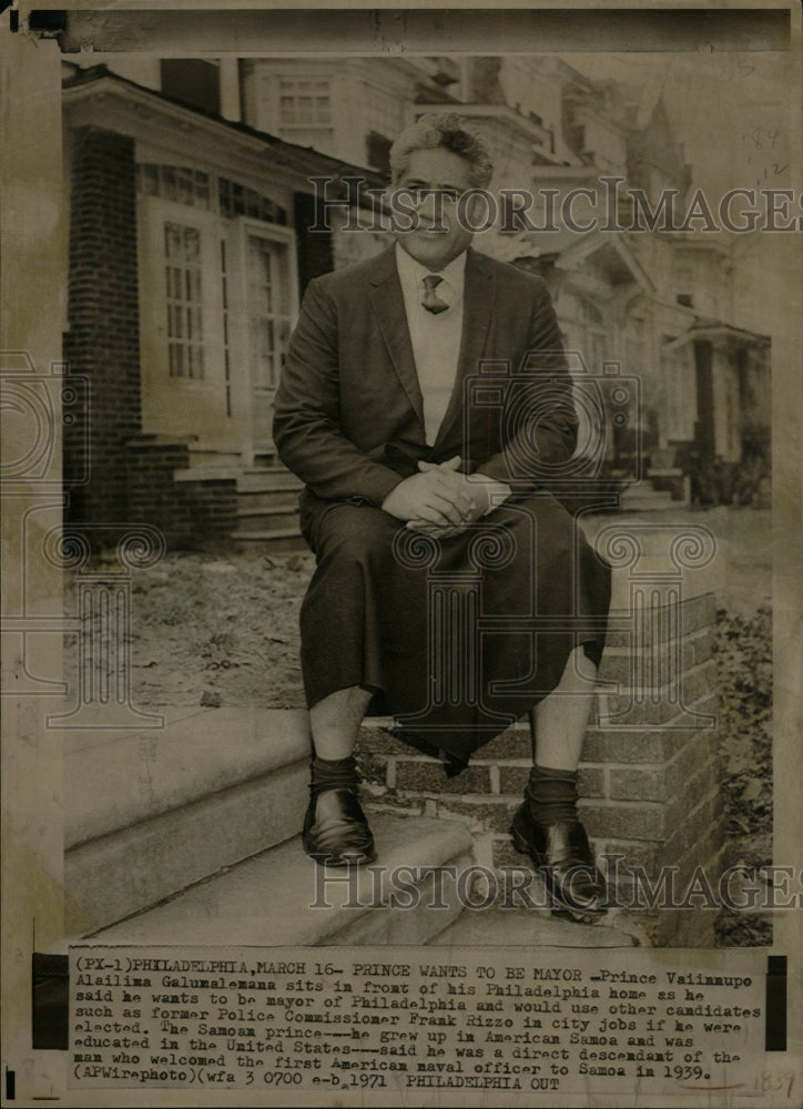 1971 Press Photo Prince wants to be Mayor - RRW10355 - Historic Images