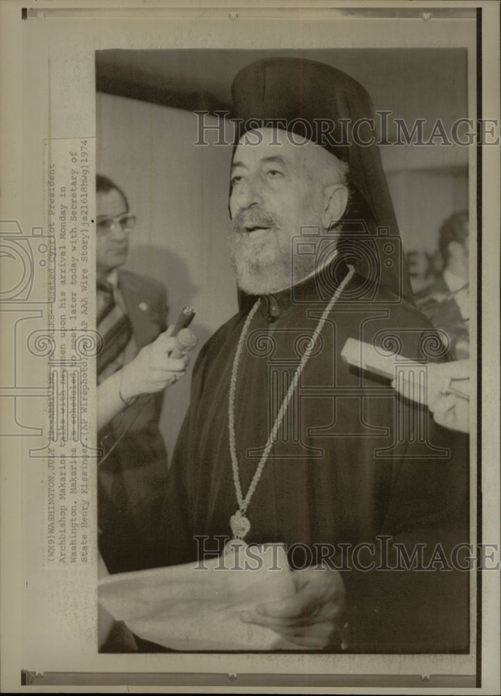 1974 Press Photo Archbishop Makarios in Washington - RRW10379 - Historic Images