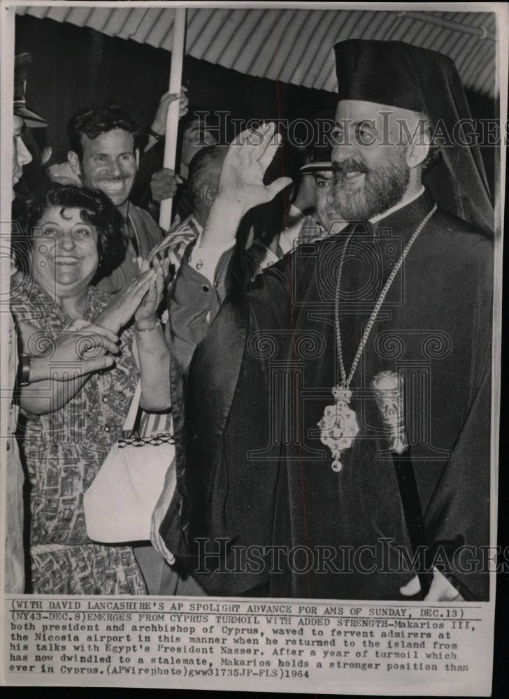 1964 Press Photo Markarios III. - RRW10393 - Historic Images