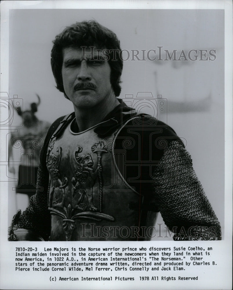 1979 Press Photo Lee Majors Norseman America Cornel - RRW10429 - Historic Images