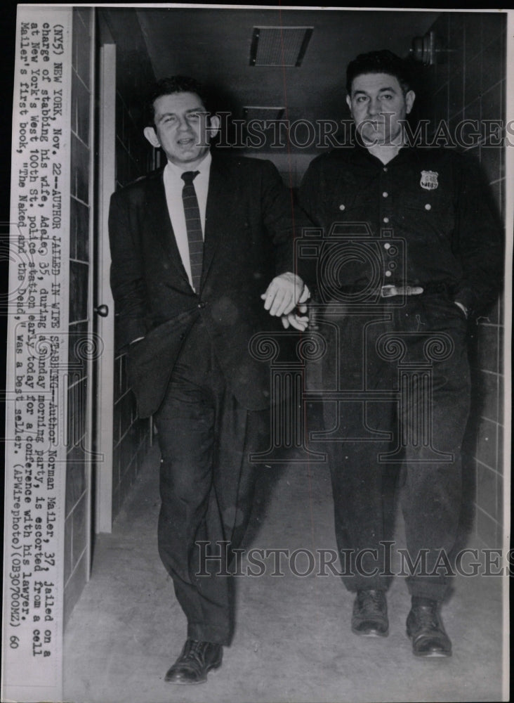 1960 Press Photo Author Norman Mailer Adele New York - RRW10631 - Historic Images
