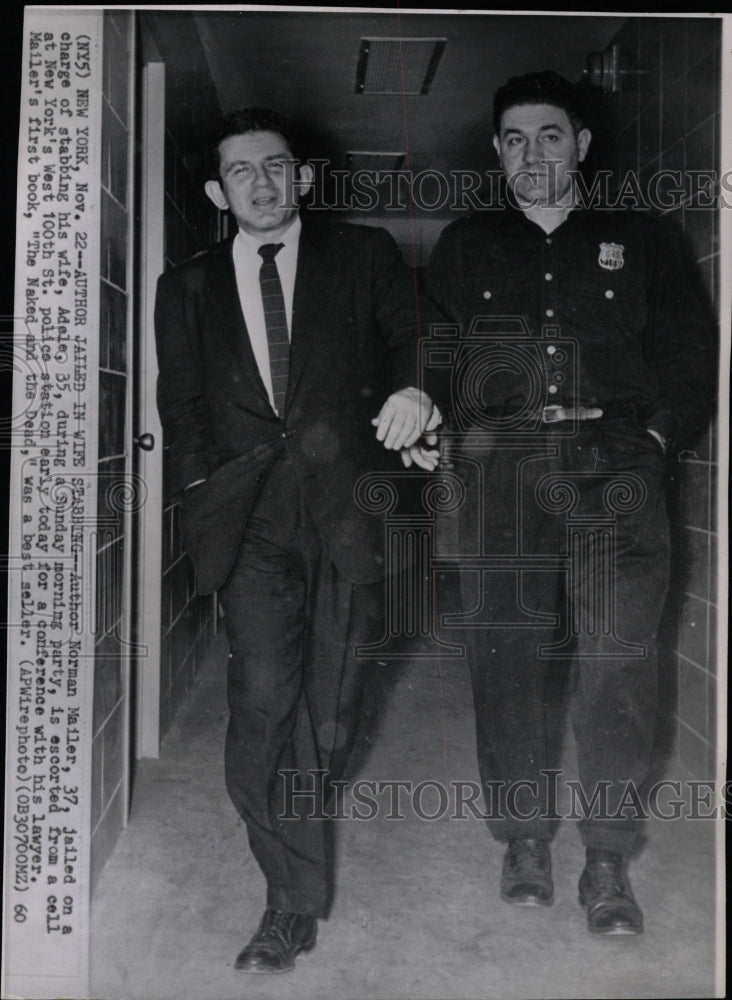 1960 Press Photo Author Norman Mailer Adele New York RRW10631