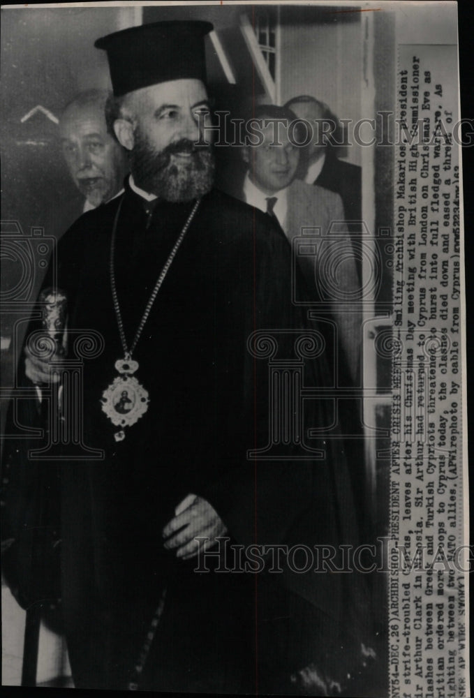 1963 Press Photo Archbishop Makarios Cyprus President - RRW10655 - Historic Images