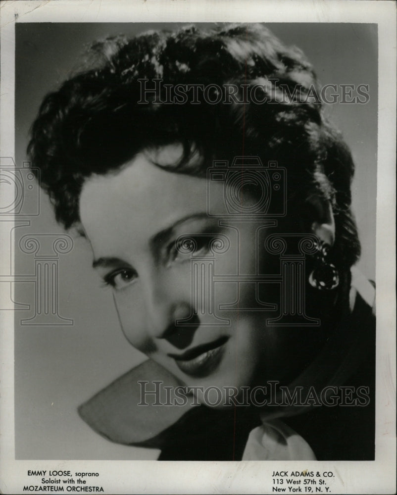 1956 Press Photo Mazarteum orchestra Soprano Emmy Loose - RRW10805 - Historic Images