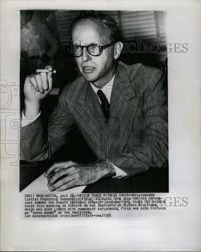 1951 Press Photo Frederick Vanderbilt Field Senate Jail - RRW10905 - Historic Images