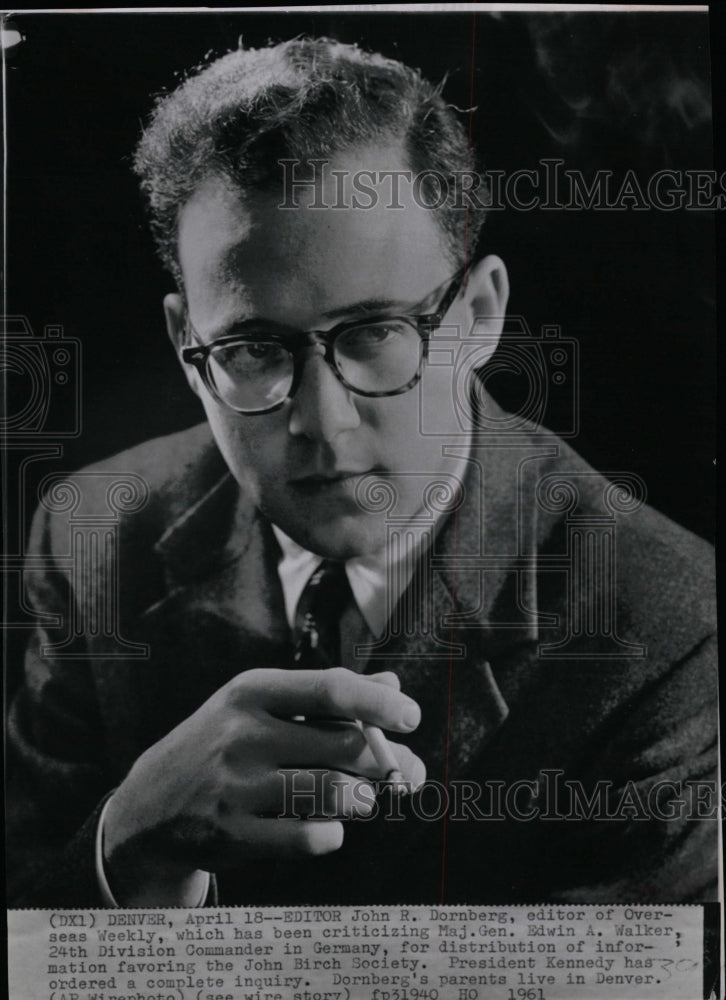 1961 Press Photo John R. Dornberg Newspaper Editor - RRW10947 - Historic Images