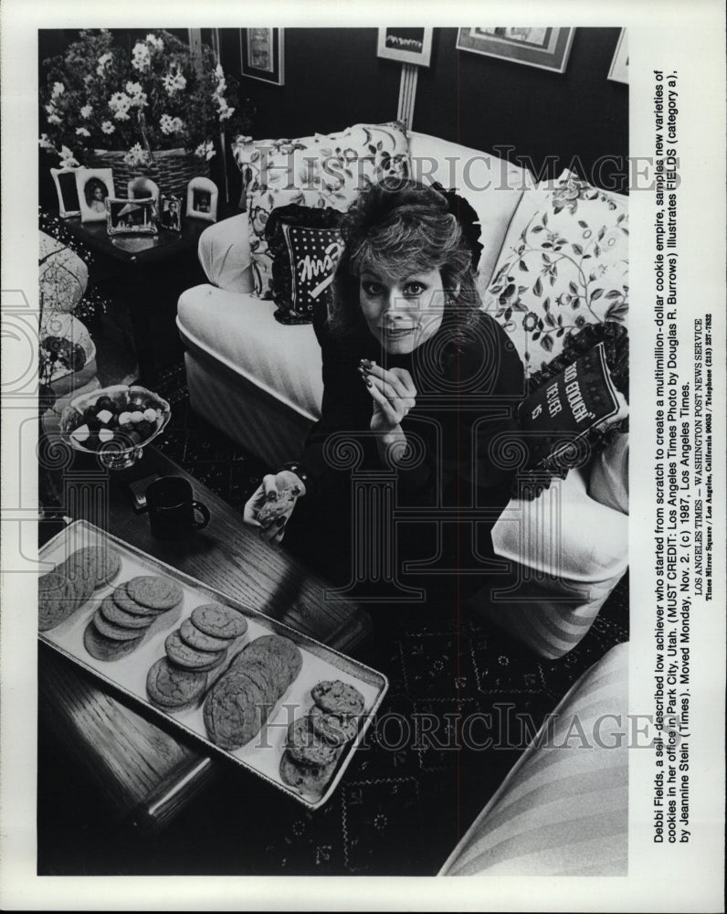 1987 Press Photo Debbi Fields Cookies Los Angeles Park - RRW11011 - Historic Images