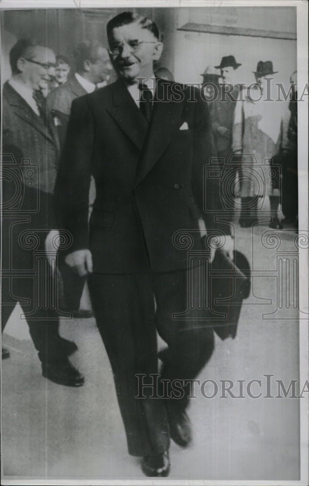 1955 Press Photo Leopold Figl politician Peoples party - RRW11179 - Historic Images