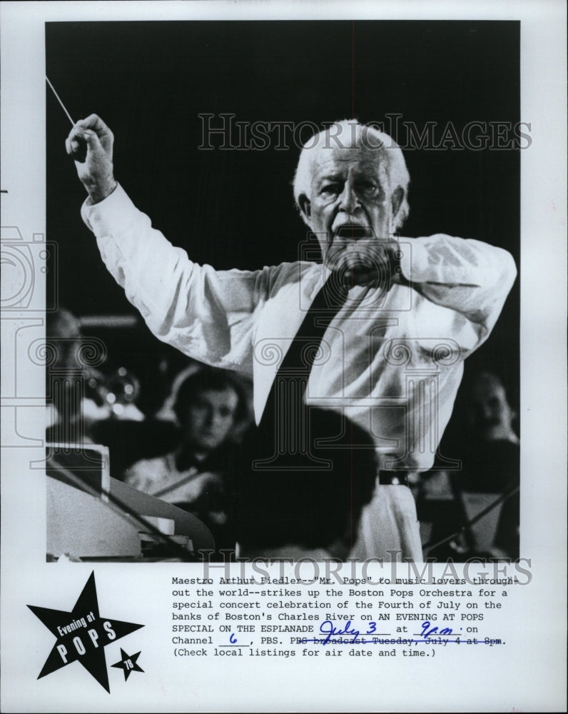 1988 Press Photo Maestro Arthur Fiedler Boston Pops - RRW11213 - Historic Images