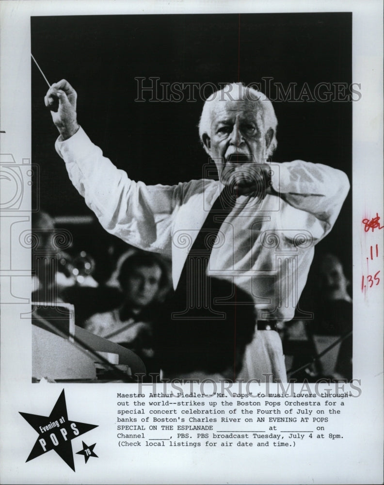 1978 Press Photo Maestro Arthur Fielder Mr Pop Boston - RRW11219 - Historic Images