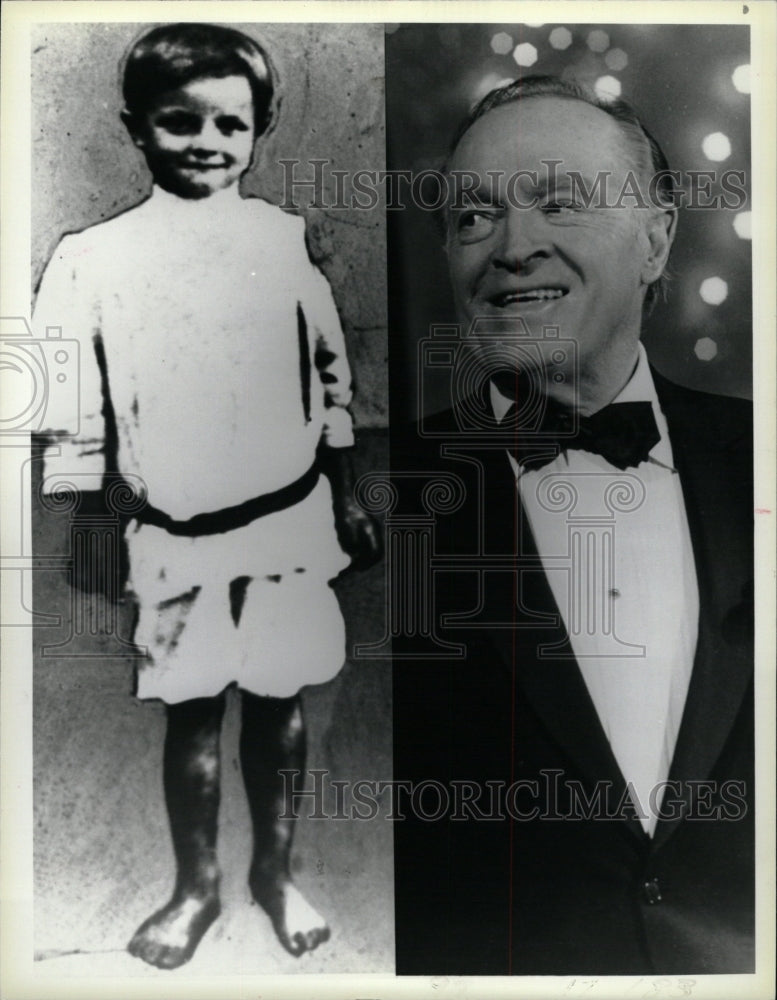 1987 Press Photo Bob Hope Laurence Oliver galaxy NBC Tv - RRW11275 - Historic Images