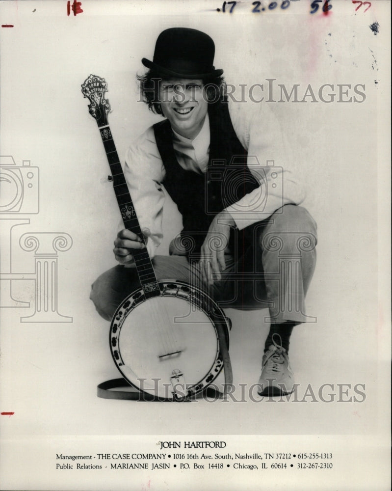 1987 Press Photo John Hartford folk bluegrass composer - RRW11887 - Historic Images