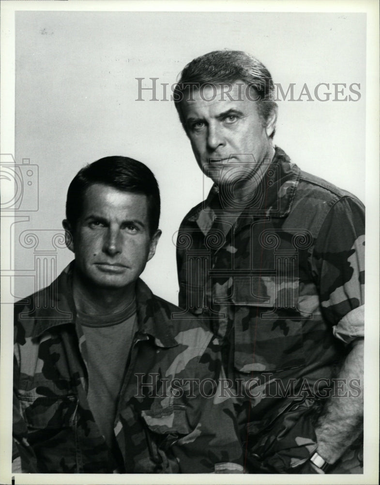 1987 Press Photo George Hamilton Robert Conrad Father - RRW12197 - Historic Images