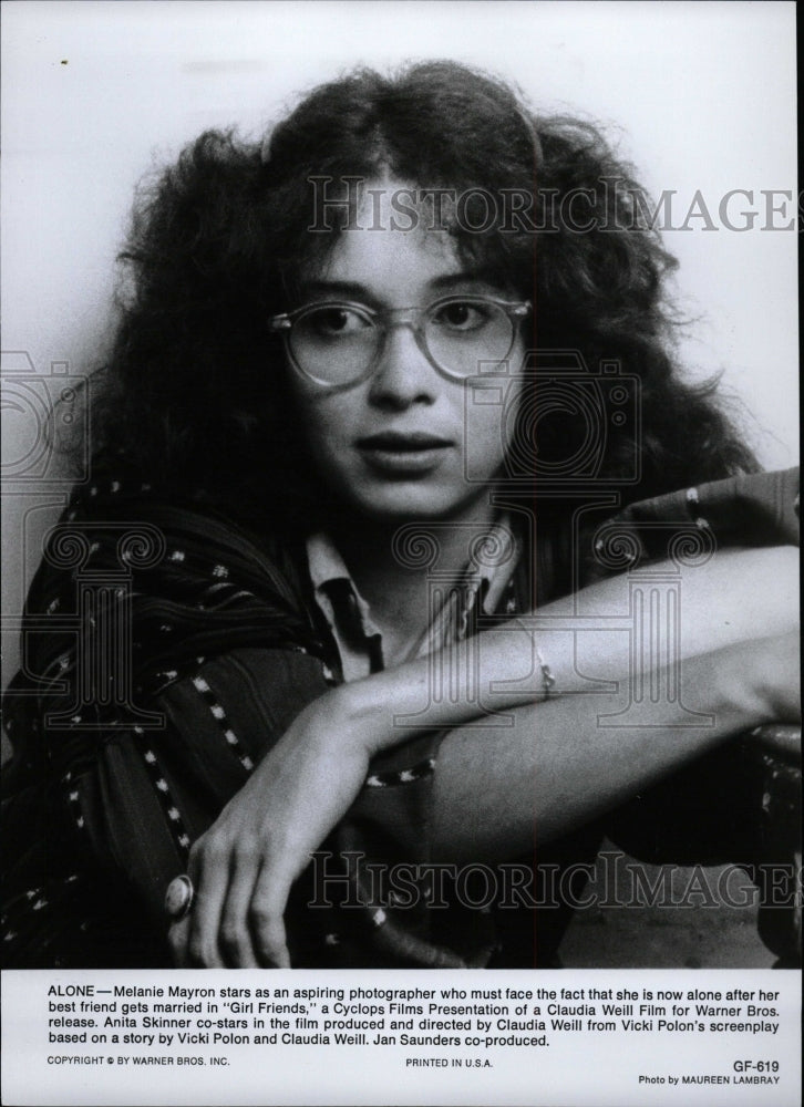 1980 Press Photo Girl Friend Melanie Mayron Photographe - RRW12265 - Historic Images