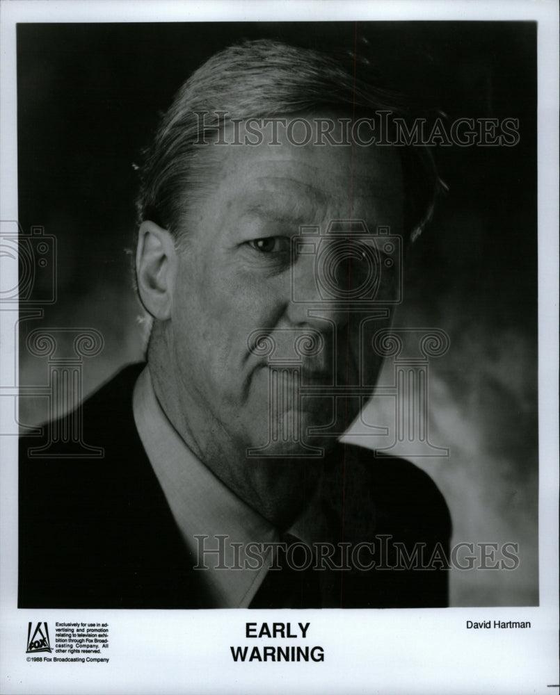 1989 Press Photo Actor David Hartman In Early Warning - RRW12381 - Historic Images