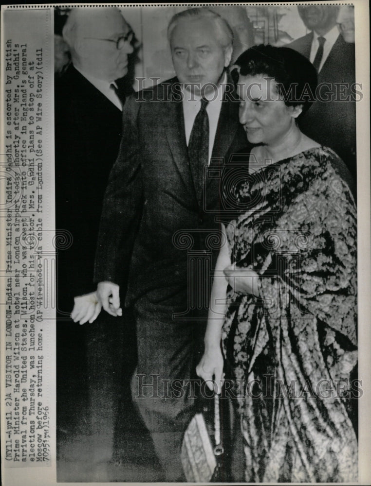 1966 Press Photo Indian prime minister Indira Gandhi - RRW12465 - Historic Images