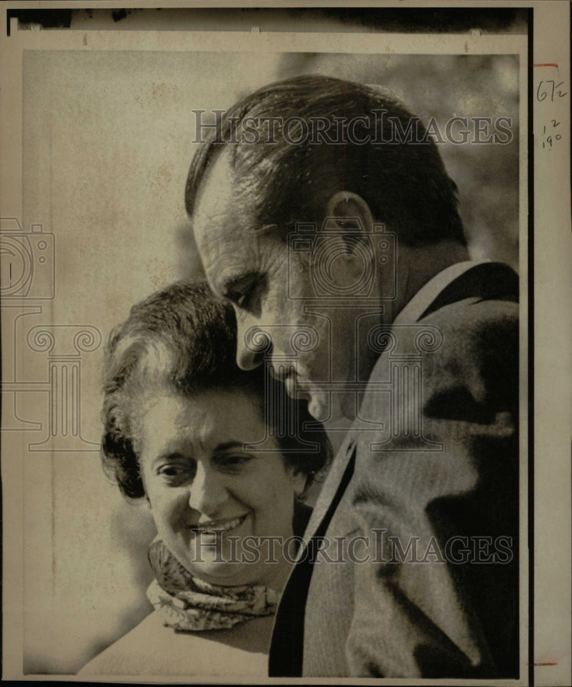 1971 Press Photo President Nixon Indira Gandhi India - RRW12547 - Historic Images