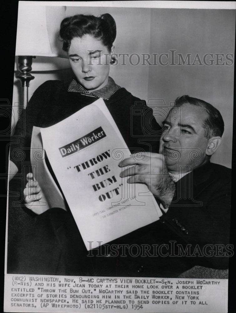 1954 Press Photo Sen Joseph McCatthy wife Jean house - RRW12569 - Historic Images