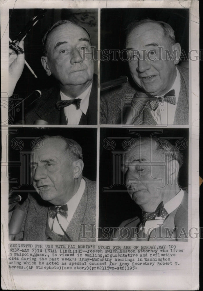 1954 Press Photo Boston Attorney Joseph Welch - RRW12669 - Historic Images