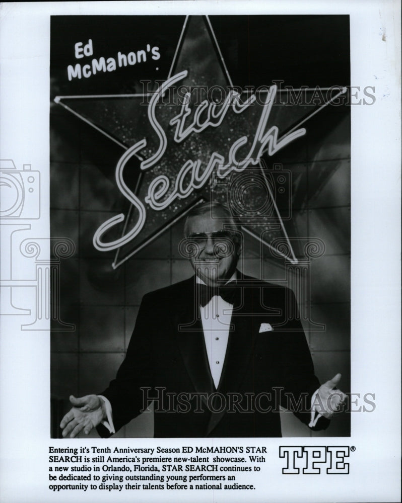 1993 Press Photo Ed MC Mahon American Comedian - RRW12849 - Historic Images