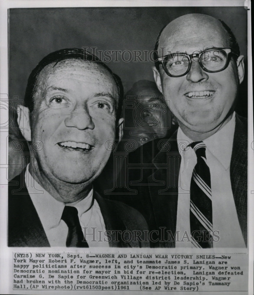 1961 Press Photo James Lanigan Robert Wagner New York - RRW12877 - Historic Images