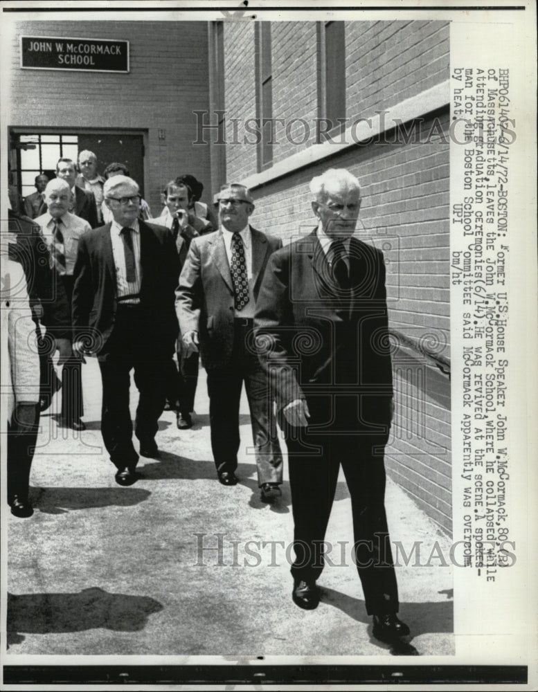 1972 Press Photo John McCormack Massachusetts School - RRW13081 - Historic Images