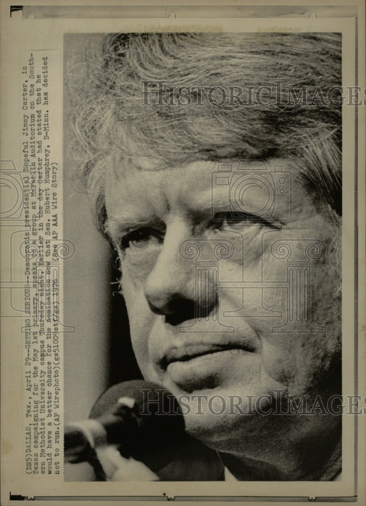 1976 Press Photo Jimmy Carter Presidential Candidate - RRW13307 - Historic Images