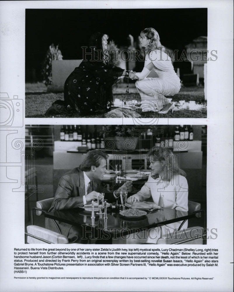 1987 Press Photo Judith lvey Shelley Long Hello Again - RRW13669 - Historic Images