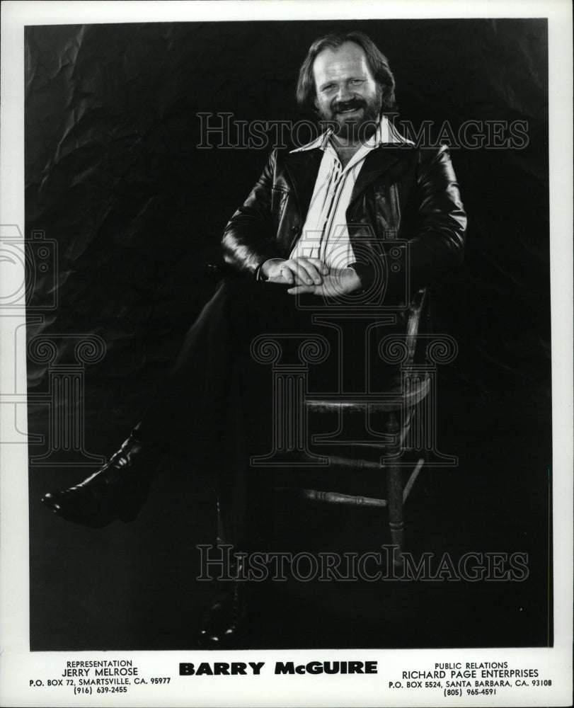 1977 Press Photo Singer Barry McGuire - RRW13749 - Historic Images