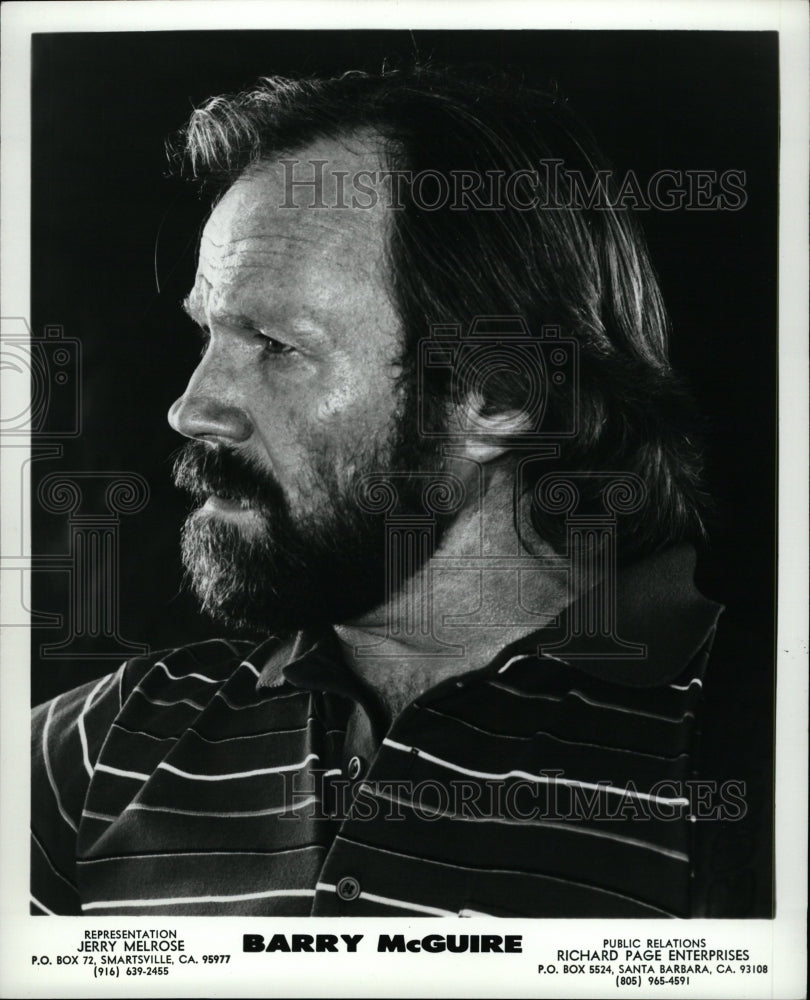 1977 Press Photo Barry McGuire American Eve Destruction - RRW13751 - Historic Images