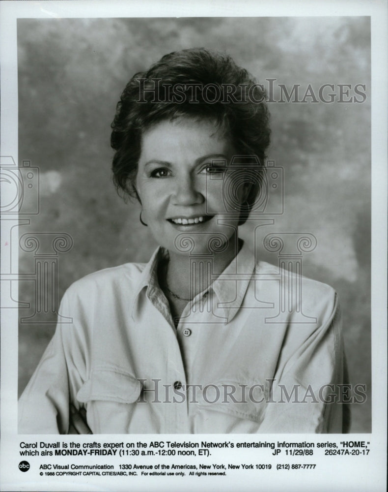 1988 Press Photo Carol Duvall Home ABC Television airs - RRW13827 - Historic Images