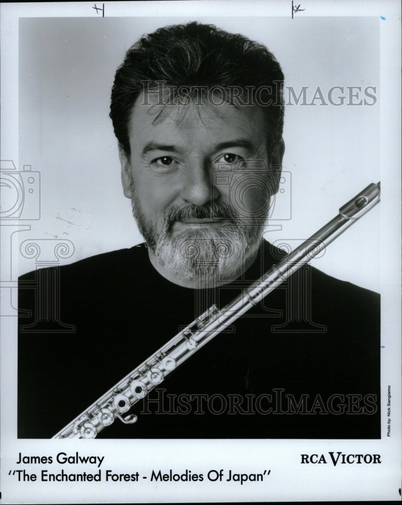 1991 Press Photo Flutist James Galway&#39;s Melodies - RRW13901 - Historic Images