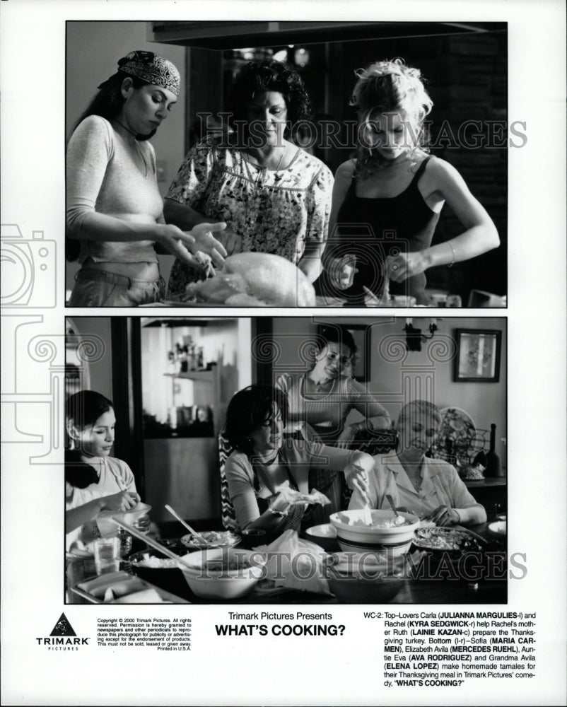 2000 Press Photo What&#39;s Cooking Cast Prepares Feast - RRW13955 - Historic Images