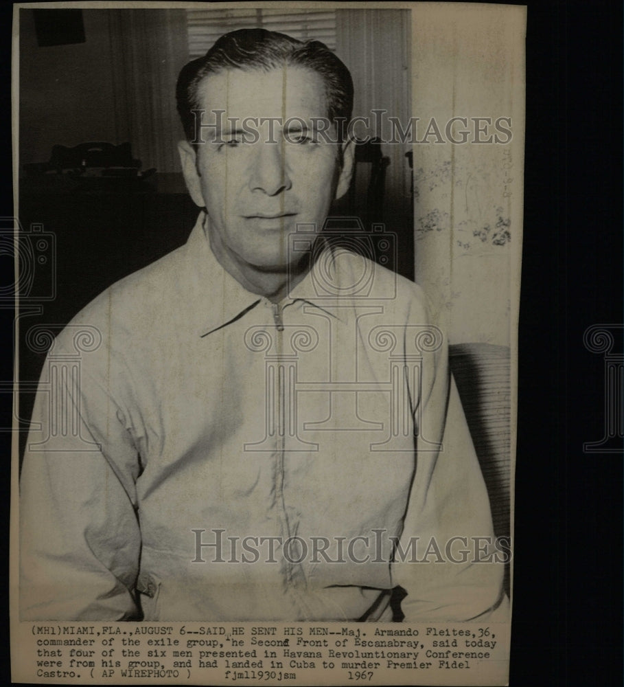 1967 Press Photo Armando Fleites Escanabray commander - RRW14151 - Historic Images