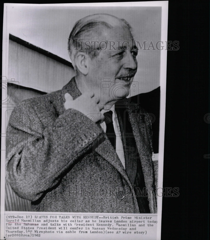 1962 Press Photo British Prime Minister Harold Kennedy - RRW14339 - Historic Images