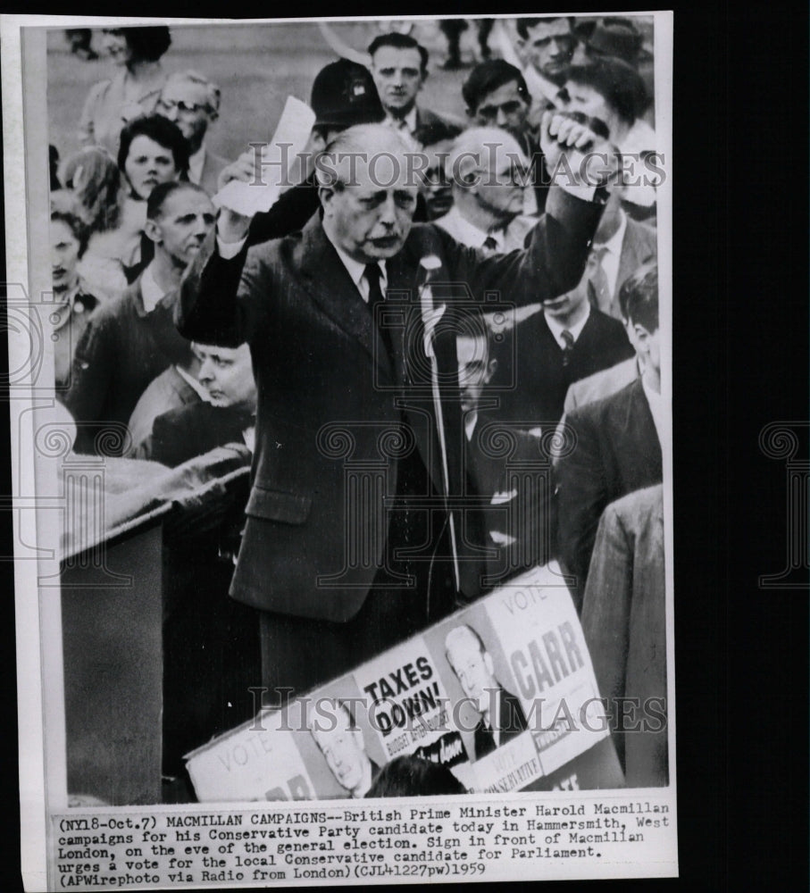 1959 Press Photo Macmillan Campaign British Harold - RRW14347 - Historic Images