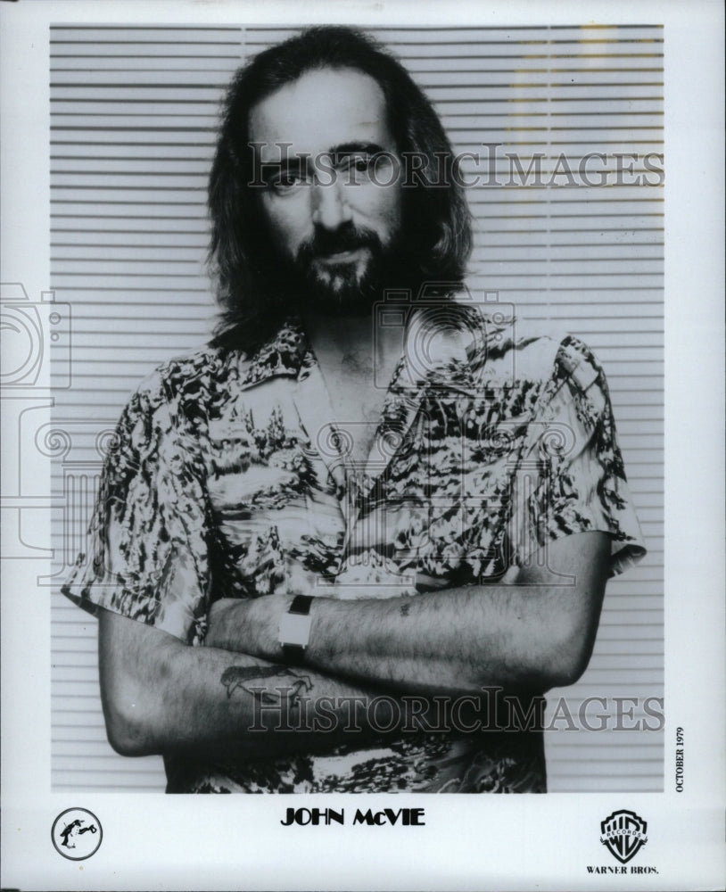 1979 Press Photo John McVie bass guitarist Fleetwood - RRW14349 - Historic Images