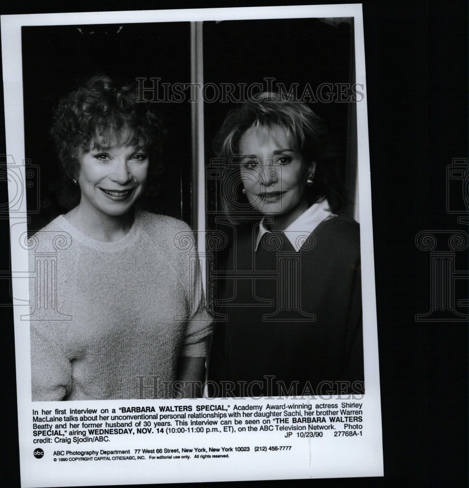 1990 Press Photo Barbara Walters Artist Academy award - RRW14461 - Historic Images